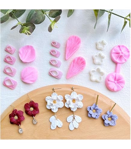 Amazon | Puocaon ミニ花びらクレイカッター - 8個セット 花びら